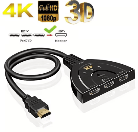 Conmutador Compatible Con HDTV de 3 Puertos 4K x 2K miniatura 1