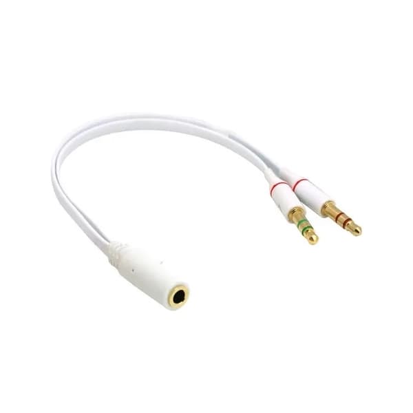 Cable Adaptador Divisor de Audio Microfono y Auricular