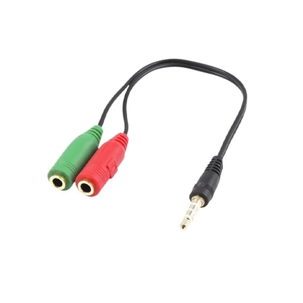 Cable auxiliar plug 3,5 mm 2 jacks miniatura 1