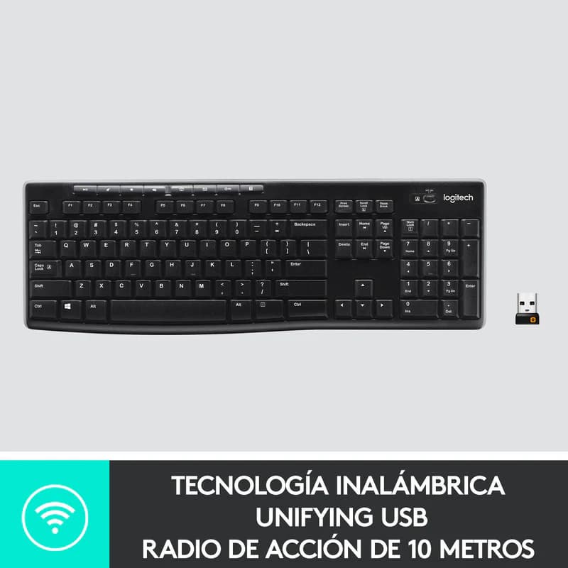 Teclado Inalámbrico Multimedia Logitech K270 miniatura 2