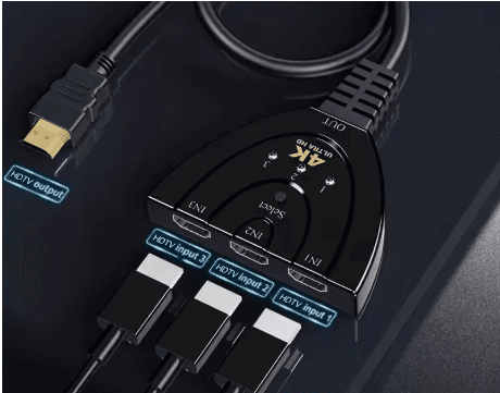 Conmutador Compatible Con HDTV de 3 Puertos 4K x 2K miniatura 2