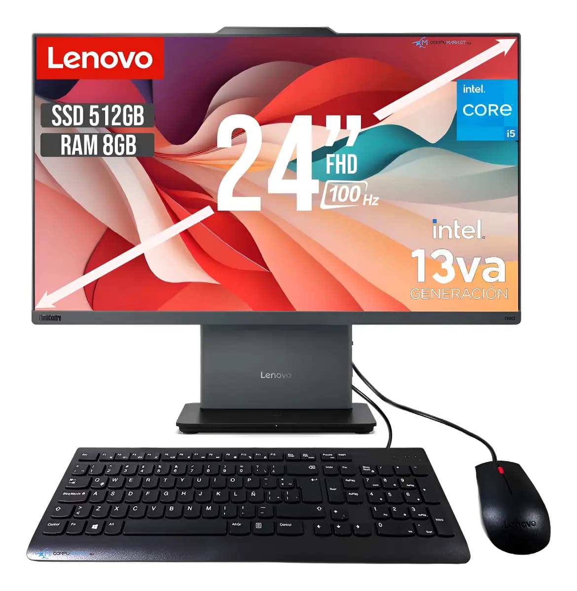 Aio Lenovo Neo 50aQ Intel Core I5 13420h Ssd 512gb Ram 8gb Pantalla: LED 23.8" FULL HD miniatura 1